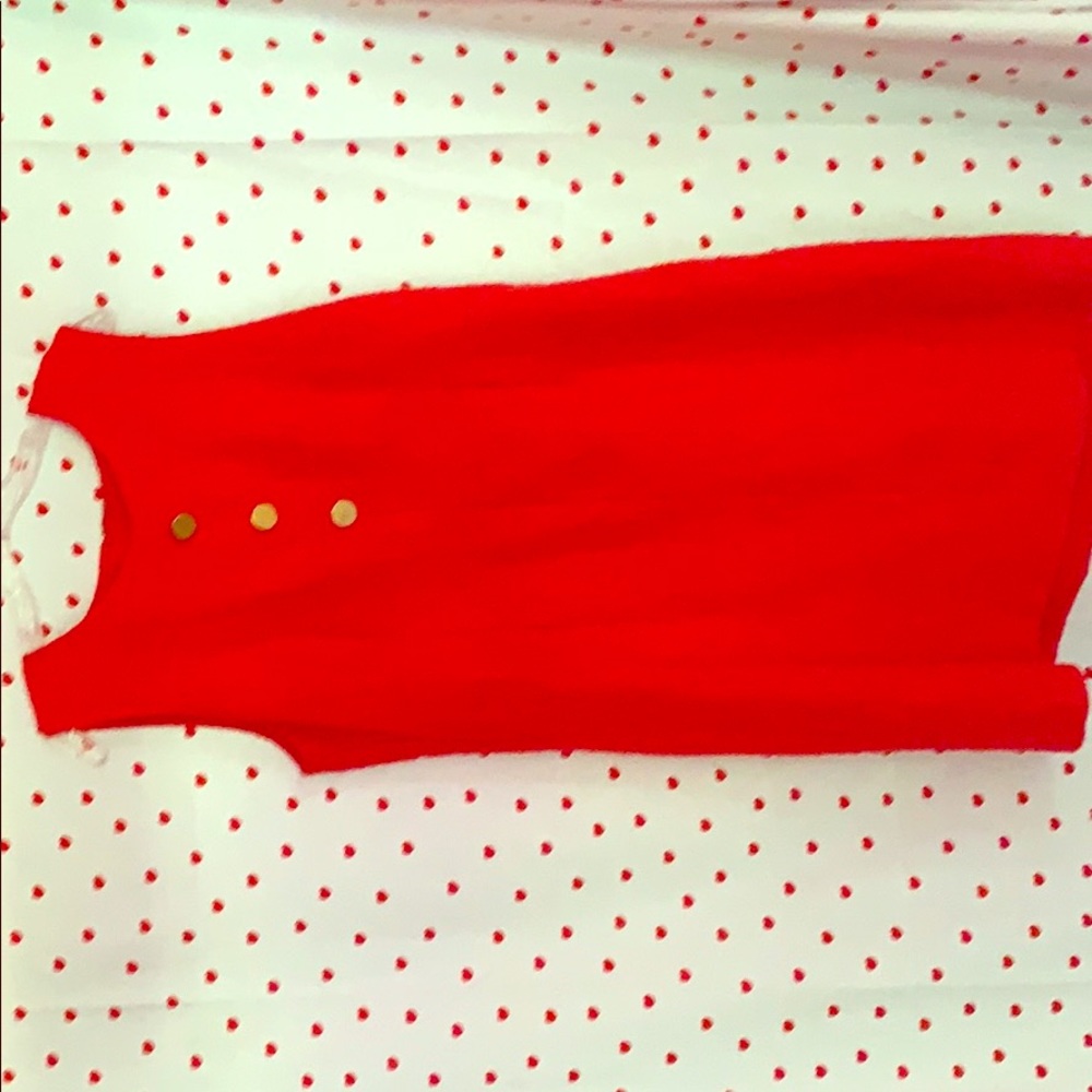Tahari coral/red knee length dress SIZE: L/12-14